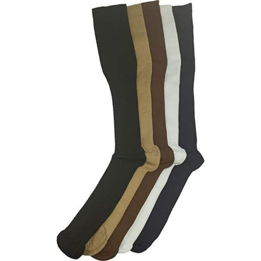 White Large/X-Large Ladies Compression Socks, One - Picture 3 of 8